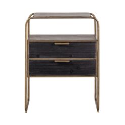 Polite Nachtkastje Metaal/Hout Antique Brass 45cm