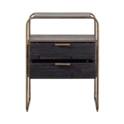 Polite Nachtkastje Metaal/Hout Antique Brass 45cm