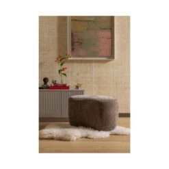 Popular Organische Poef Taupe 73cm