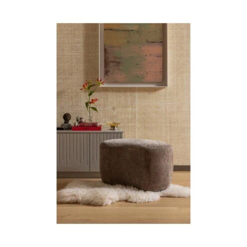 Popular Organische Poef Taupe 73cm