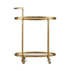 Push Trolley Metaal Antique Brass 67cm