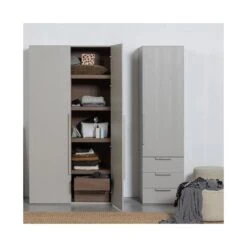 Rens 1-Deurs Kledingkast Pebble Grey 55cm