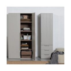 Rens 2-Deurs Kledingkast Pebble Grey 110cm