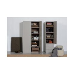 Rens 2-Deurs Kledingkast Pebble Grey 110cm