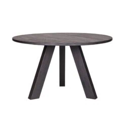 Rhonda Eettafel rond Eiken Blacknight 129cm