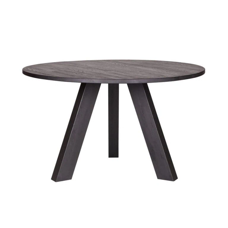 Rhonda Eettafel rond Eiken Blacknight 129cm