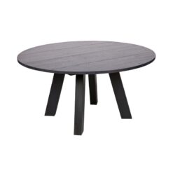 Rhonda XL Eettafel rond Eiken Blacknight 150cm