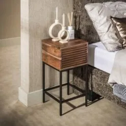 Roberto XS Nachtkastje 1 lade Acaciahout 30cm