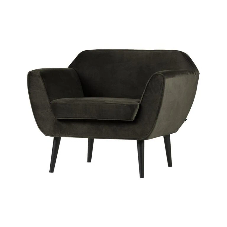 Rocco Fauteuil Velvet Warmgroen 92cm
