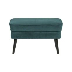 Rocco Hocker Velvet Groenblauw 77cm