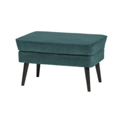 Rocco Hocker Velvet Groenblauw 77cm