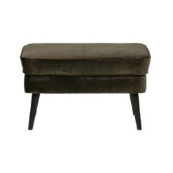 Rocco Hocker Velvet Warmgroen 77cm