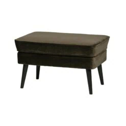 Rocco Hocker Velvet Warmgroen 77cm