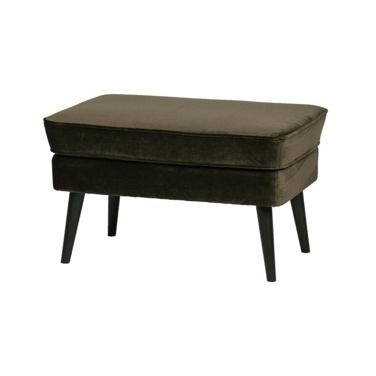 Rocco Hocker Velvet Warmgroen 77cm