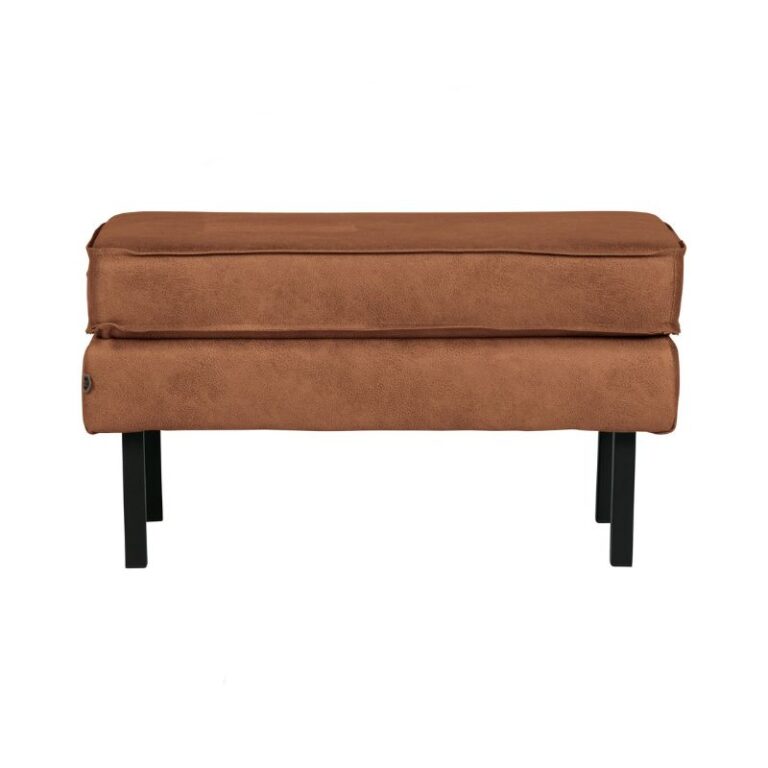 Rodeo Hocker Ecoleer Cognac 84cm