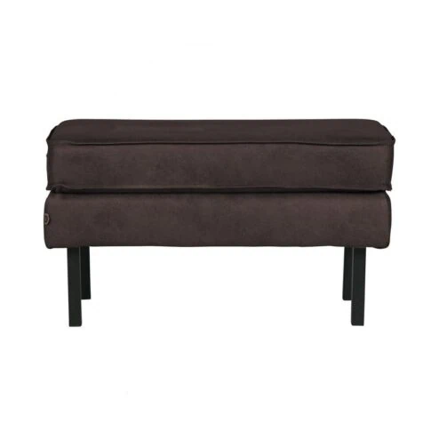 Rodeo Hocker Ecoleer Zwart 84cm