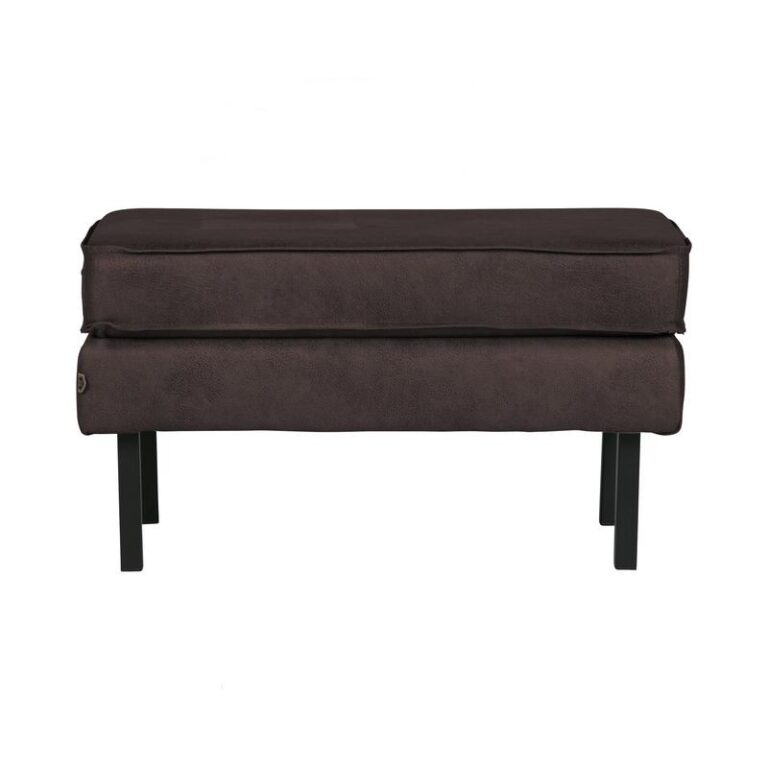 Rodeo Hocker Ecoleer Zwart 84cm