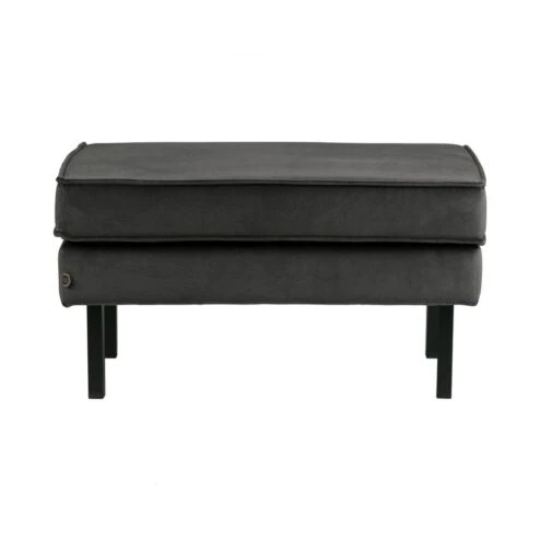 Rodeo Hocker Velvet Antraciet 84cm