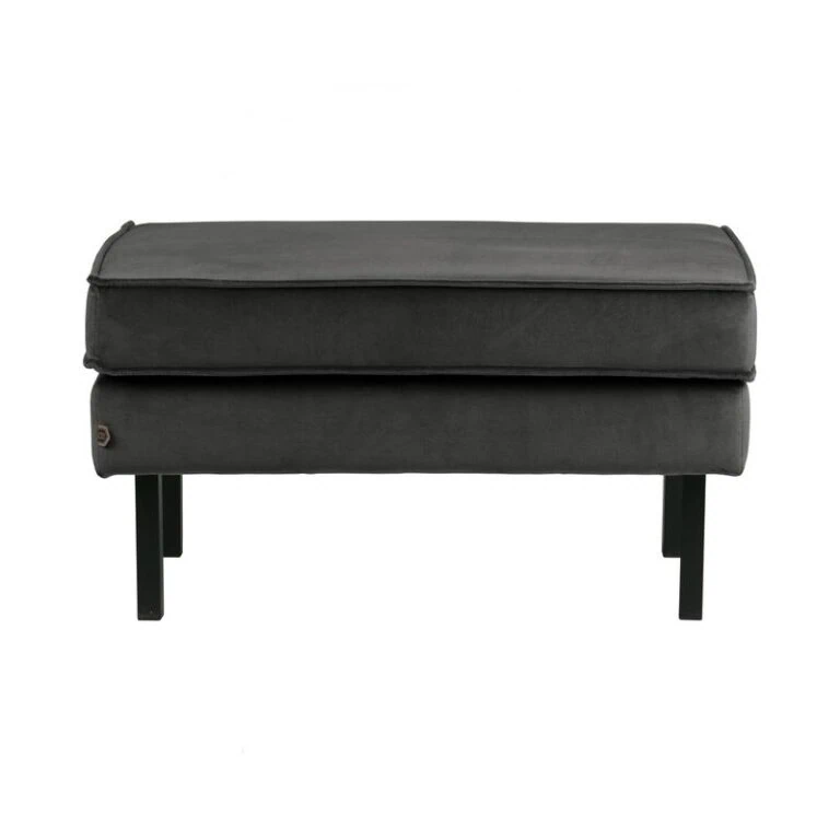 Rodeo Hocker Velvet Antraciet 84cm
