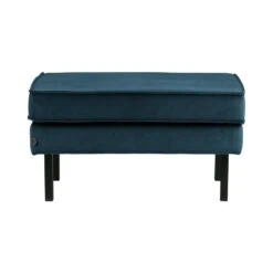 Rodeo Hocker Velvet Blauw 84cm