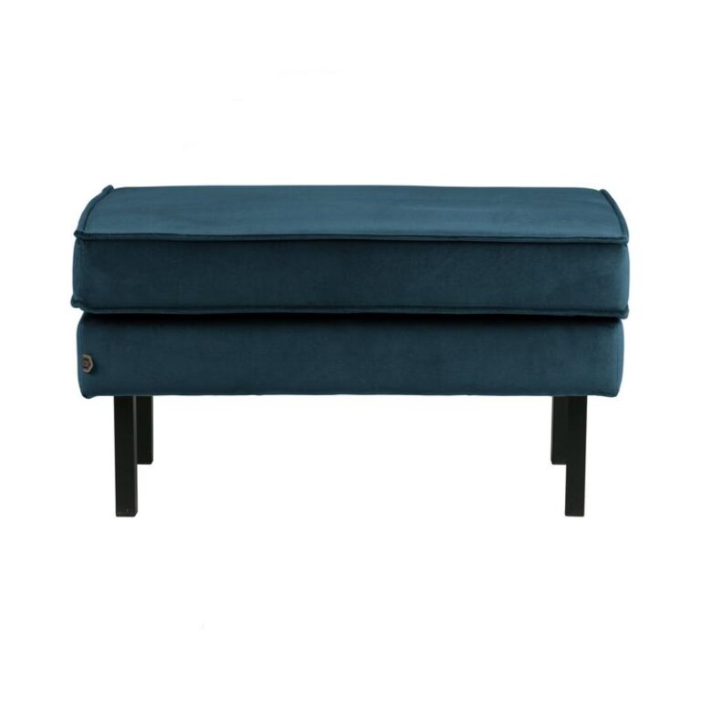 Rodeo Hocker Velvet Blauw 84cm