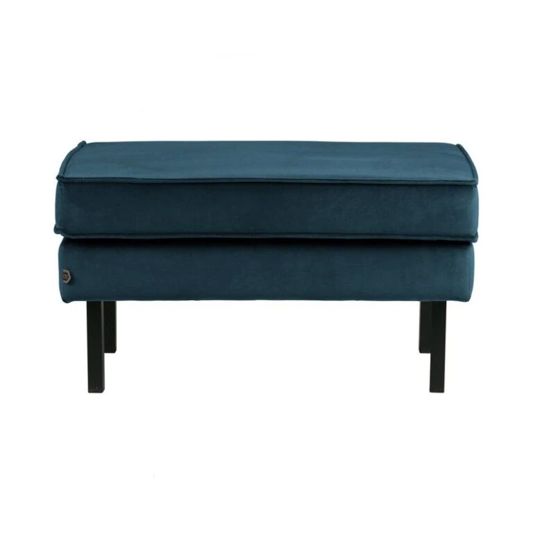 Rodeo Hocker Velvet Blauw 84cm