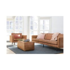Rodeo Poef Ecoleer Cognac 120cm