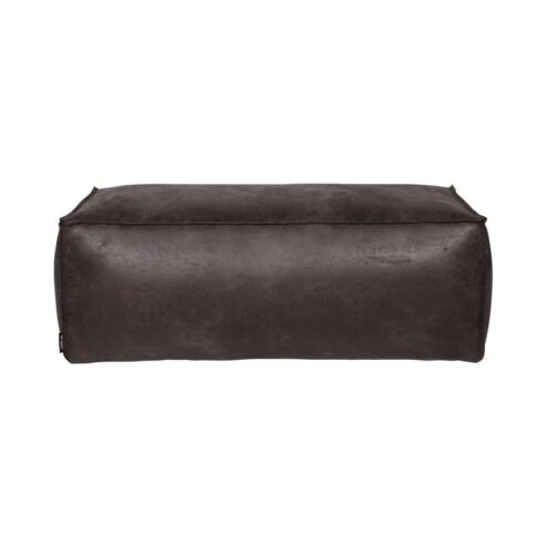 Rodeo Poef Ecoleer Zwart 120cm