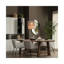 Romee Organische Spiegel Metaal Zwart 70cm