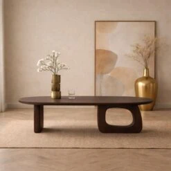 Rona Salontafel open Walnoot mangohout 110cm