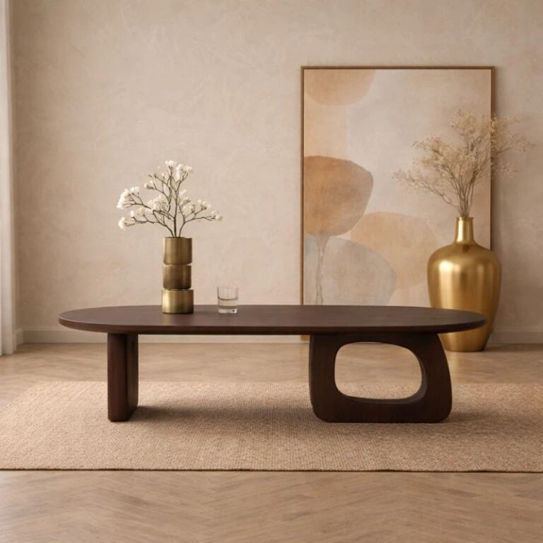 Rona Salontafel open Walnoot mangohout 110cm