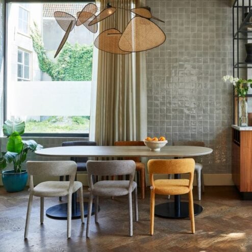 Ronde Tafelpoot Metaal Zwart 64cm