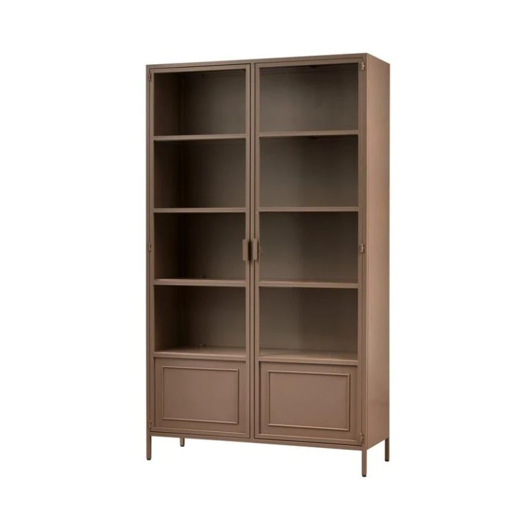 Ronja Vitrinekast XL Metaal Bruin 110cm