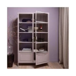 Ronja Vitrinekast XL Metaal Zacht Roze 110cm