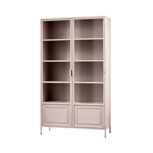 Ronja Vitrinekast XL Metaal Zacht Roze 110cm