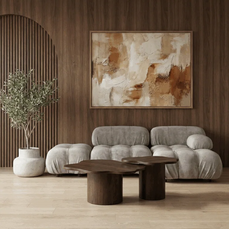 Rosetta Salontafel set van 2 Organisch Walnoot 98cm en 65cm