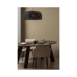 Roundly Eettafel organisch Mangohout Walnoot 160cm