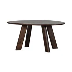 Roundly Eettafel organisch Mangohout Walnoot 160cm