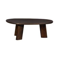 Roundly Salontafel organisch Mangohout Walnoot 110cm
