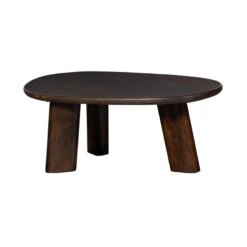 Roundly Salontafel organisch Mangohout Walnoot 110cm