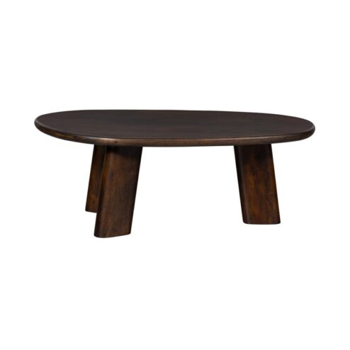 Roundly Salontafel organisch Mangohout Walnoot 110cm