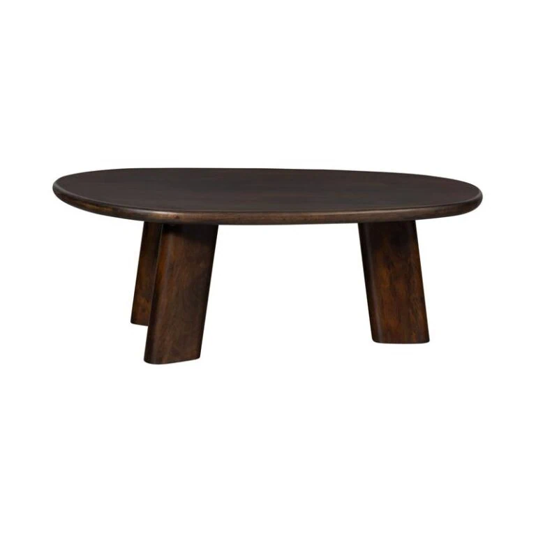Roundly Salontafel organisch Mangohout Walnoot 110cm