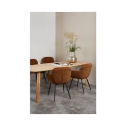 Runa Eetkamerstoel Chenille Karamel