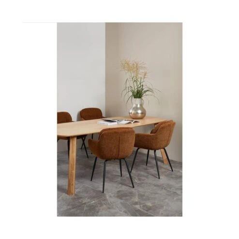 Runa Eetkamerstoel Chenille Karamel