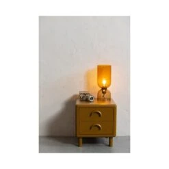 Rune Nachtkastje 2 Lades Metaal Honinggeel 45cm