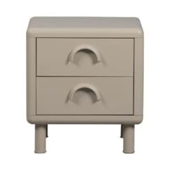 Rune Nachtkastje 2 Lades Metaal Zand 45cm