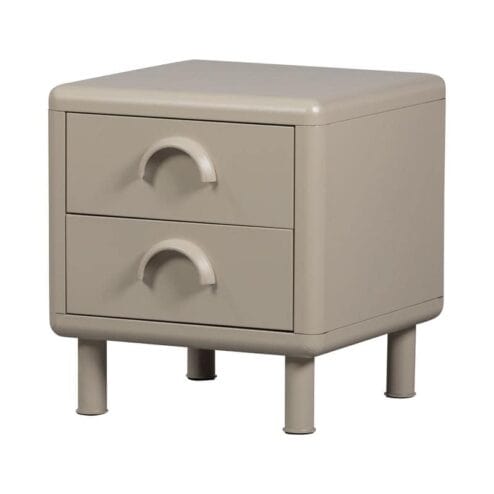 Rune Nachtkastje 2 Lades Metaal Zand 45cm