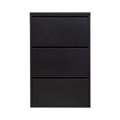 Sabine 3-Vaks Schoenenkast Metaal Zwart 66cm