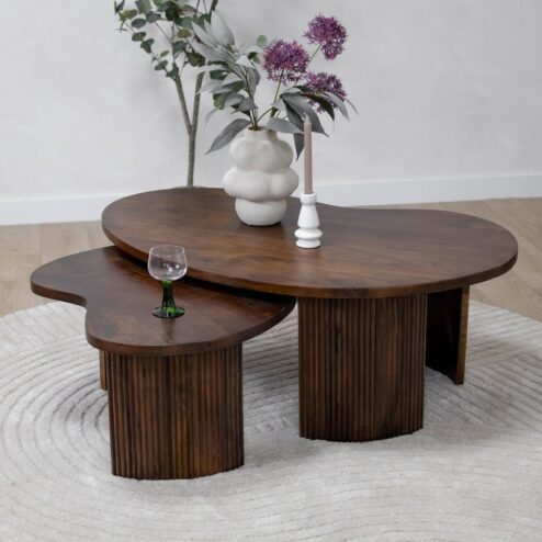 Salontafel Asger set van 2 espresso 110/70cm