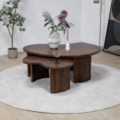 Salontafel Asger set van 2 espresso 110/70cm